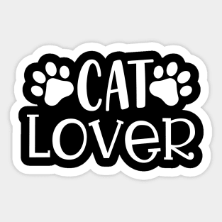 Cat Lover, Cat Paws. Cute Kitty Lover Design. Sticker